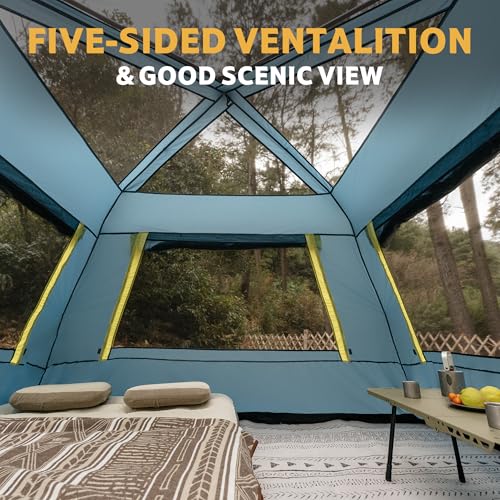 Image of Naturehike Cape Lite 4-6 Person Camping Tent, Easy Setup in Seconds Instant Cabin Tents for Family Camping & Hiking