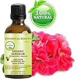 ORGANIC GERANIUM (EGYPTIAN) Essential Oil 100% Pure/ Undiluted/ Steam Distilled. 0.17 Fl.oz.- 5 ml.