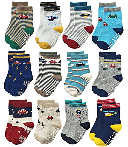 Baby Socks, Dollarrich Toddler Non Skid Socks with Grips Anti Slip Buttom