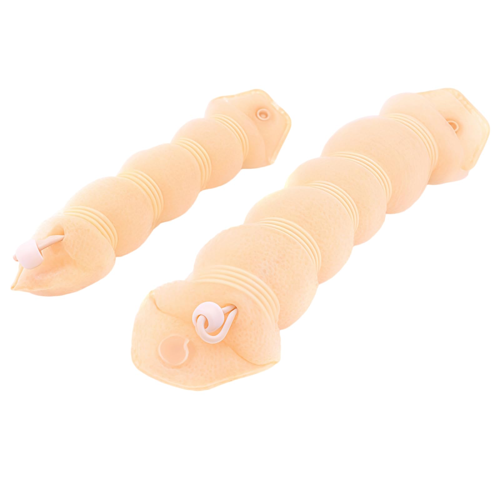 Beige Magic Hair Styler and Scrunchie Set for Women & Girls - Hair Ring Donut Bun Updo Chignon Hairpiece (1 Large + 1 Small)
