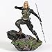 QWYU 27cm Iron Captian America/Black Widow Avengers Infinity War Statua in PVC Figure Toy Model da Collezione Scatola della vedova Nera