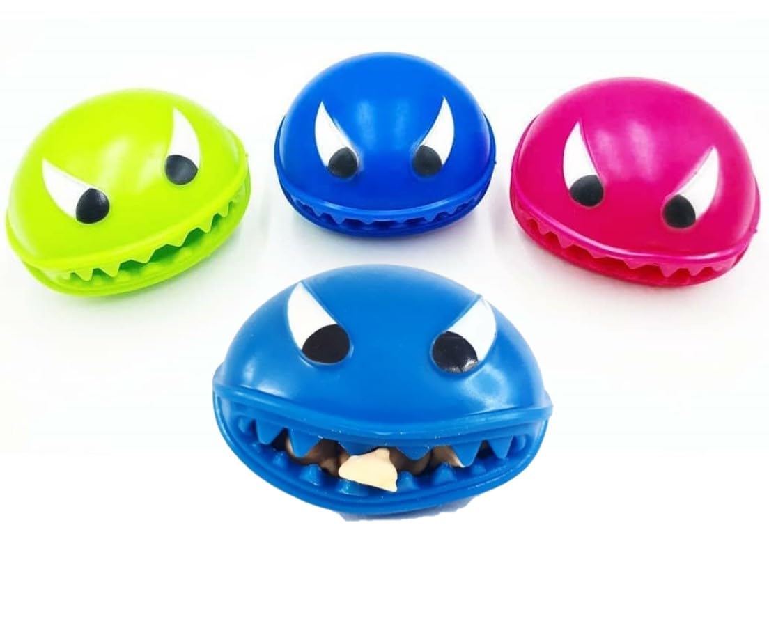 DHANAK Pets Monster Mouth Oval Ball Bouncing Dog Toy/Treat Holder aka Fish Feeder for Dogs, Puppies, Suitable for Small & Medium Breeds (1Pc) (B0CXV6ZT46) Amazon Price History, Amazon Price Tracker