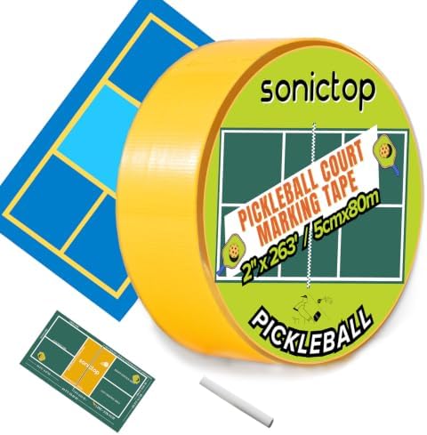 Pickleball Court Marking Kit, 2" x 263 ft Lengthened Pickleball Court Tape 3PCS Set