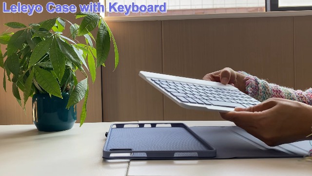 Toetsenbordhoes Voor Lenovo Tab M11 TB330 2024 11 Inch, 7 Kleuren Achtergrondverlichting, Multi-Touch Trackpad, Afneembaar Toetsenbord,Roze