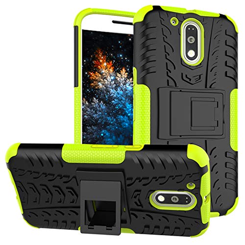MRSTER Moto G4 Funda, 2in1 Armadura Combinación A Prueba de Choques Escudo Cáscara Dura PC + TPU con Soporte Plegable para Motorola Moto G4 / Moto G4 Plus