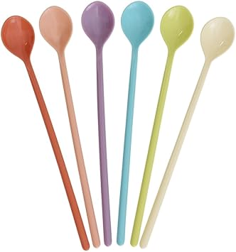 Rice Melamine Spoons Long Set of 6