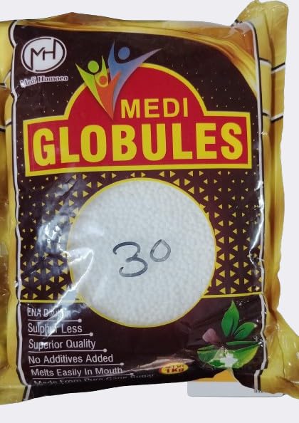 Medi Homoeo Sugar Globules Blank Pellets Plain Pills Sugar Globules Sulphur Less No For Homeopathic Medicine (1kg - 30 Size) (B0CRHNXDYZ) Amazon Price History, Amazon Price Tracker