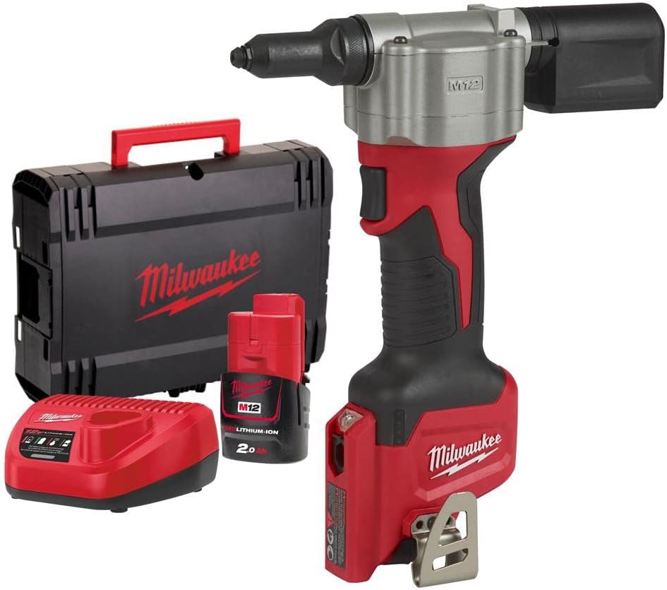 Milwaukee M12BPRT-201X Pop Rivet Tool Kit