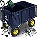 Produktbild KESSER® Bollerwagen 550kg belastbar Gartenwagen Transportwagen Gartenkarre herausnehmbare Plane Gerätewagen Handwagen vielseitig einsetzbar inkl. Handschuhe Navyblau