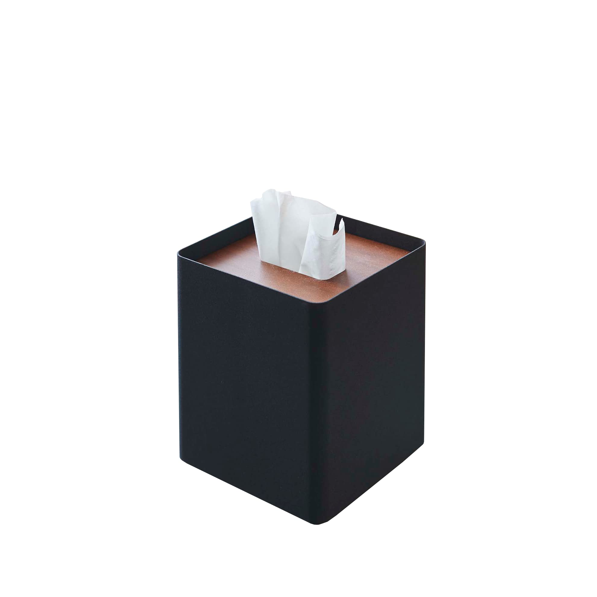 YAMAZAKIBox Cover Home | Steel | Tissue Case, One Size, Walnut