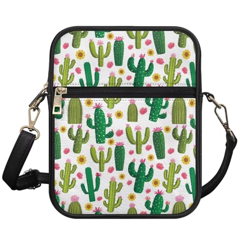 COEQINE Leather Messenger Bag for Men for Work Waterproof Crossbody Bag Adult Aesthetic Small Shing Bag for Cell Phone Case