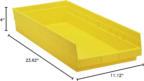 Miniatura 4 de Quantum Storage Systems QSB116CL - Paquete de 6 contenedores de almacenamiento de plástico colgantes de 4 pulgadas, 23-5/8 pulgadas x 11-1/8