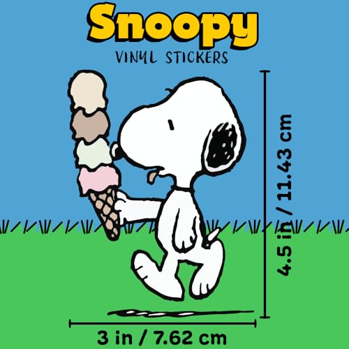 Adhesivo de Snoopy para botellas de agua y vasos vinilo resistente que alegra tu rutina 5