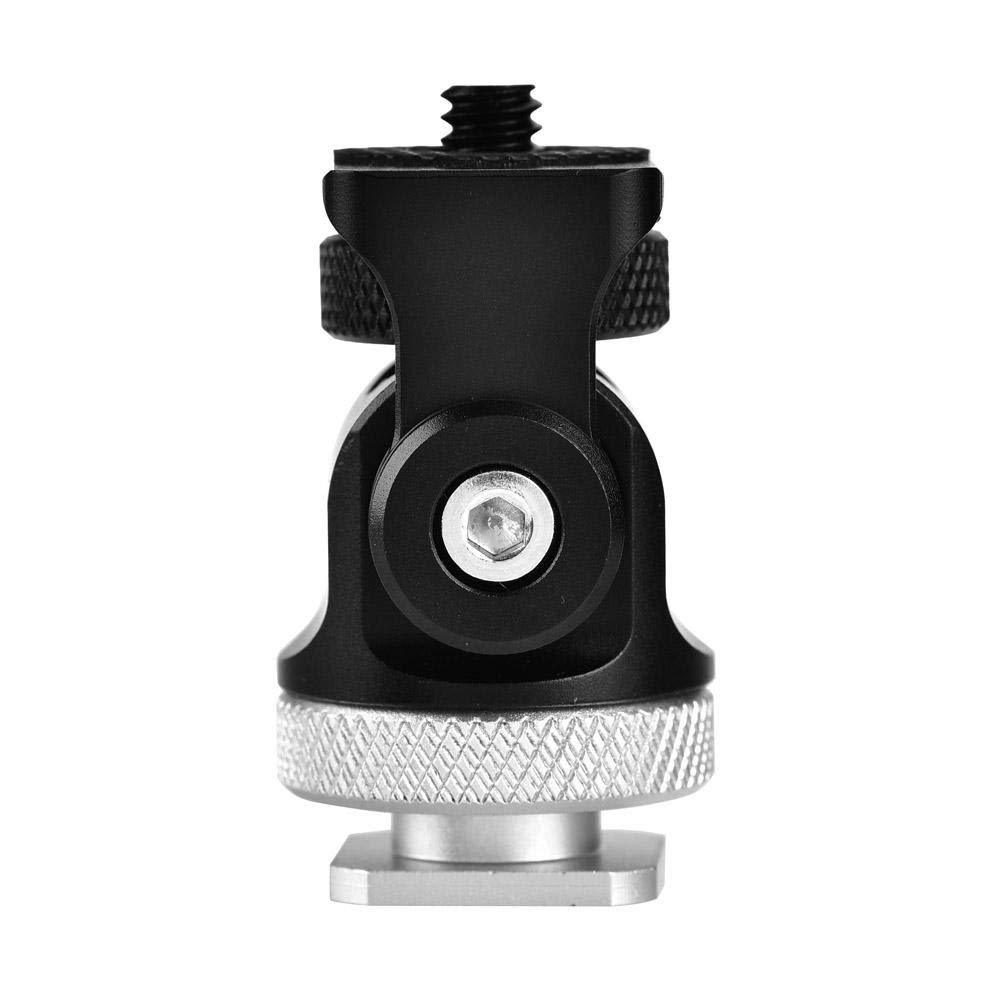 VBESTLIFE Support avec Monture de Griffe Multifonctionnel du Flash Moniteur Externe pour SLR Caméra, Adaptateur de Fixation en Alliage d'Aluminium