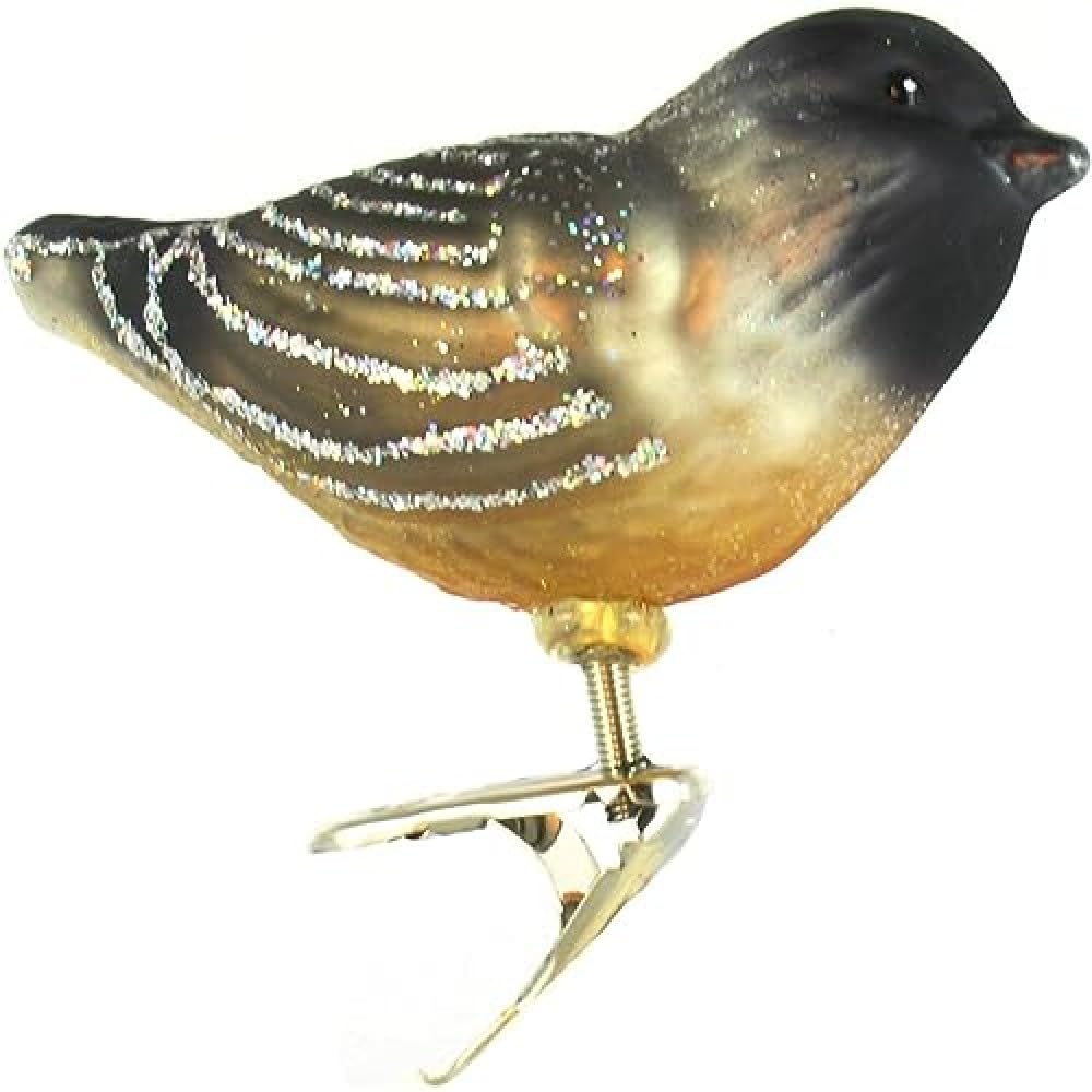 Old World Christmas Cheery Chickadee Glass Blown Ornament