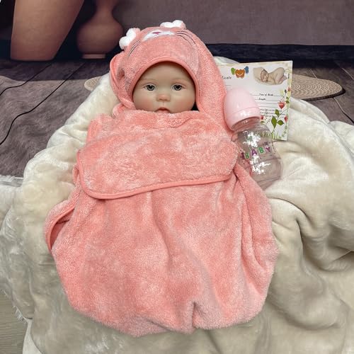 Aniiyy Silikon-Babypuppen, 45,7 cm, realistische Babypuppen, Baby-Reborn-Puppen, Silikon, Ganzkörper-Mädchen – Bild 8