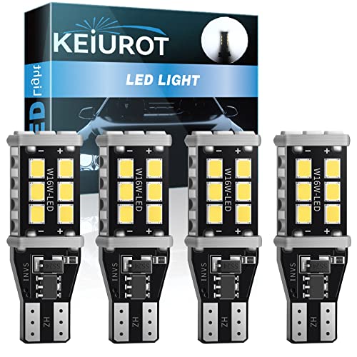 921 912 W16W T15 LED Bulbs 4PCS LED Reverse Lights Bulbs 2835 15SMD Parking Light Backup Light Bulbs Side Light Bulbs for Cars Canbus Error Free Interior Car Lights Bulbs