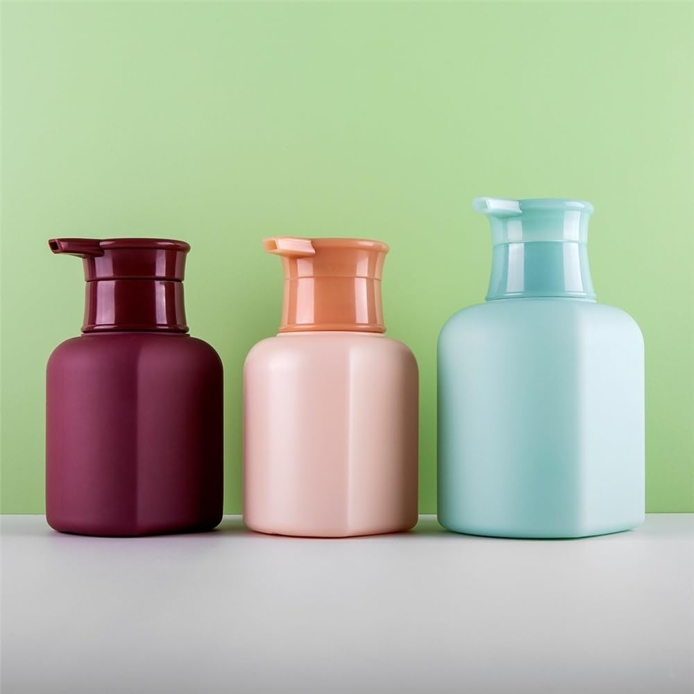Distributeur de Douche, Distributeur de Savon Bleu-Vert, Flacon de Lotion carré, Pompe en Plastique, pour la Maison, l'hôtel ou la Salle de Bain, Distributeur 300 ml/500 ML (Grand Format)