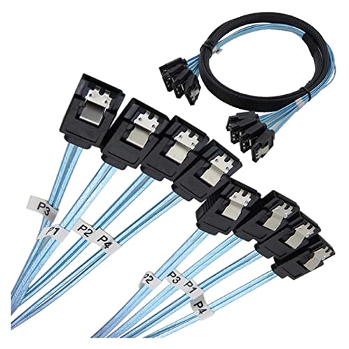 Cable SATA 0.5 m 4 puertos set 6 Gbps YANGQI miniatura 4