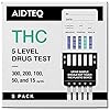 5 x Aidteq Professional 5 Level Sensitivity Marijuana Rapid Drug Test Dip Cards | Urine Drug Test | Test for The…