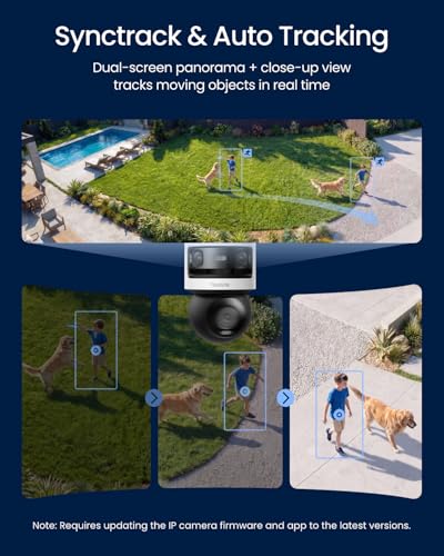 Image of REOLINK OMVI 3i PoE Triple-Lens PoE Security Camera with Auto Tracking | 10MP 180 Panoramic & 4K PT, AI Video Search, 24 /7 Recording, Perimeter Protection, Color & IR Night Vision, Smart Detection