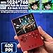 FINGEREVO Trimui Brick Handheld-Spielkonsole, 3,2 Zoll, 1024 x 768 IPS-Bildschirm, 3000 mAh, Trimui-Brick-Opensource-System mit tragbarer Hülle und Displayschutzfolie, Rot