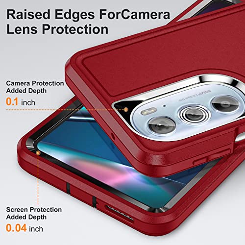 Funda para Moto Edge Plus 2022 protectora de 3 capas silicona antichoque 4