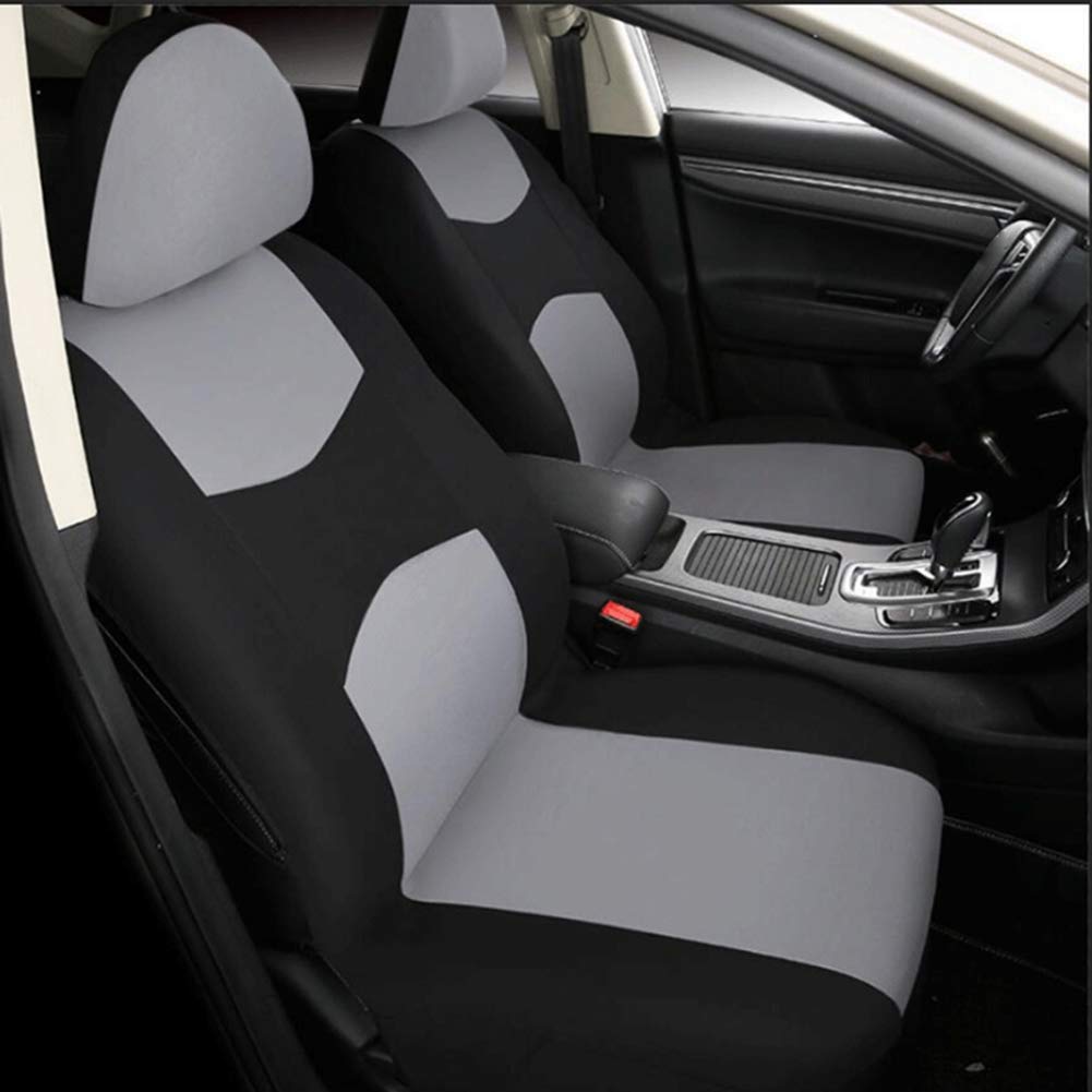 Juego Completo de Fundas Universales para Asientos de Coche, Reposacabezas Delanteros y Traseros Transpirables, Fundas Interiores para Protectores de Asientos de Automóviles (gris)