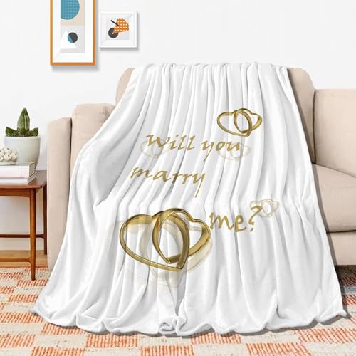 Will You Marry Me Blanket Ultra-Soft Warm Plush...