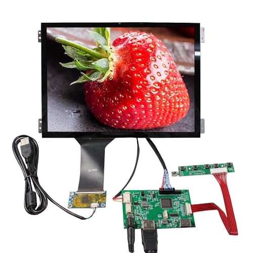 FanyiTek 10.4 inch 1024x768 4:3 1000nit Industrial IPS LCD Touch Screen and USB LVDs Controller Board 30pins