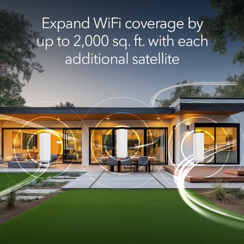 Image of NETGEAR Orbi 370 Series (RBE370) Dual-Band WiFi 7 Mesh Network Add-on Satellite - Works with RBE372, RBE373, RBE374, Security Features, 5 Gbps, Adds Coverage up to 2,000 sq. ft., BE5000