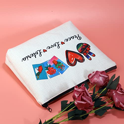 Jxgzso Funny Lottery Bag Mexican Bingo Storage Bag Lottery Gift Peace Love Loteria Canvas Bag With Zipper Lottery Themed Gifts thumb #5