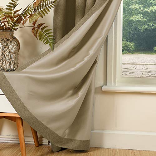 Cortinas opacas de lino de 137 cm ideales para un dormitorio relajante y cálido 5