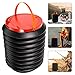 Toddmomy Folding Water Bucket Lid Portable Camping Water Container for Outdoor Activities Fishing and Picnics Compact and Space-Saving Design
