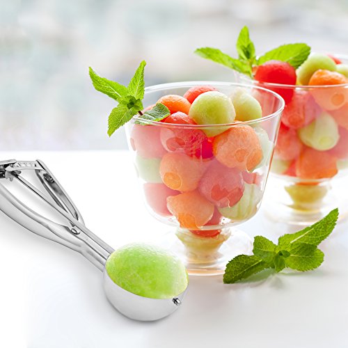Jenaluca Cookie Scoop Set - Cookie Scoops for Baking - ProfessionaI Heavy Duty 18/8 Stainless Steel Cookie Scoop, lce Cream Scooper, Melon Baller in 3 Versatile Sizes - Small Medium Large - Gift Box - Thumbnail 3