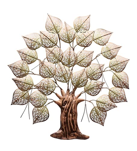 Image of Bharat Art Metal Iron Wall Art Decor for Home Bedroom Living room Cafe Interior Decorative | Elegant Wall Hanging Sculpture with LED Light | Gift Item | Tamrind Tree | 30X2X30 INCH | CW039