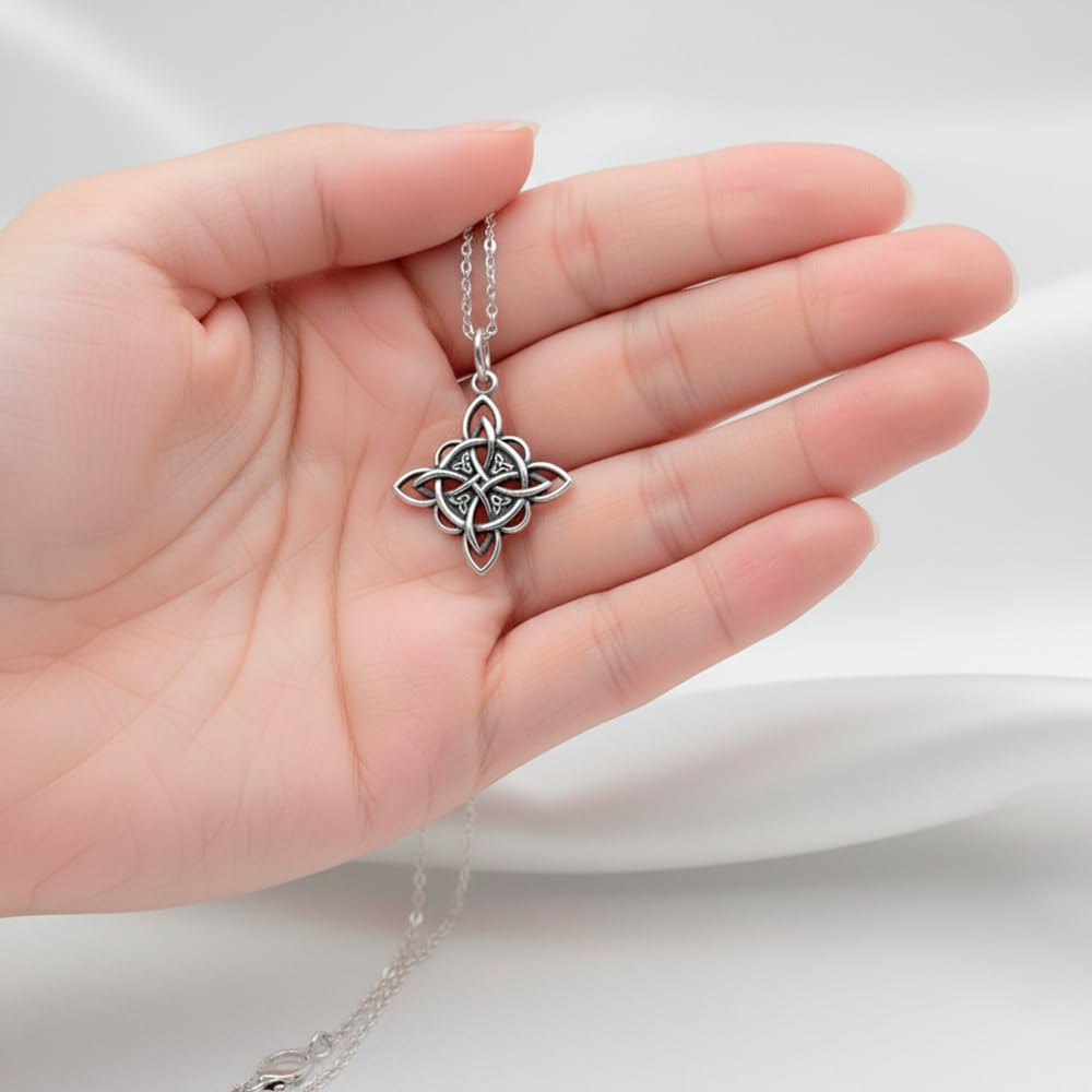 Passo Colgante Nudo de Bruja Plata de Ley 925 - Ideales como Amuletos de la Suerte y Proteccion - Estos regalos originales para mujer se envían en una cajita Hand Made