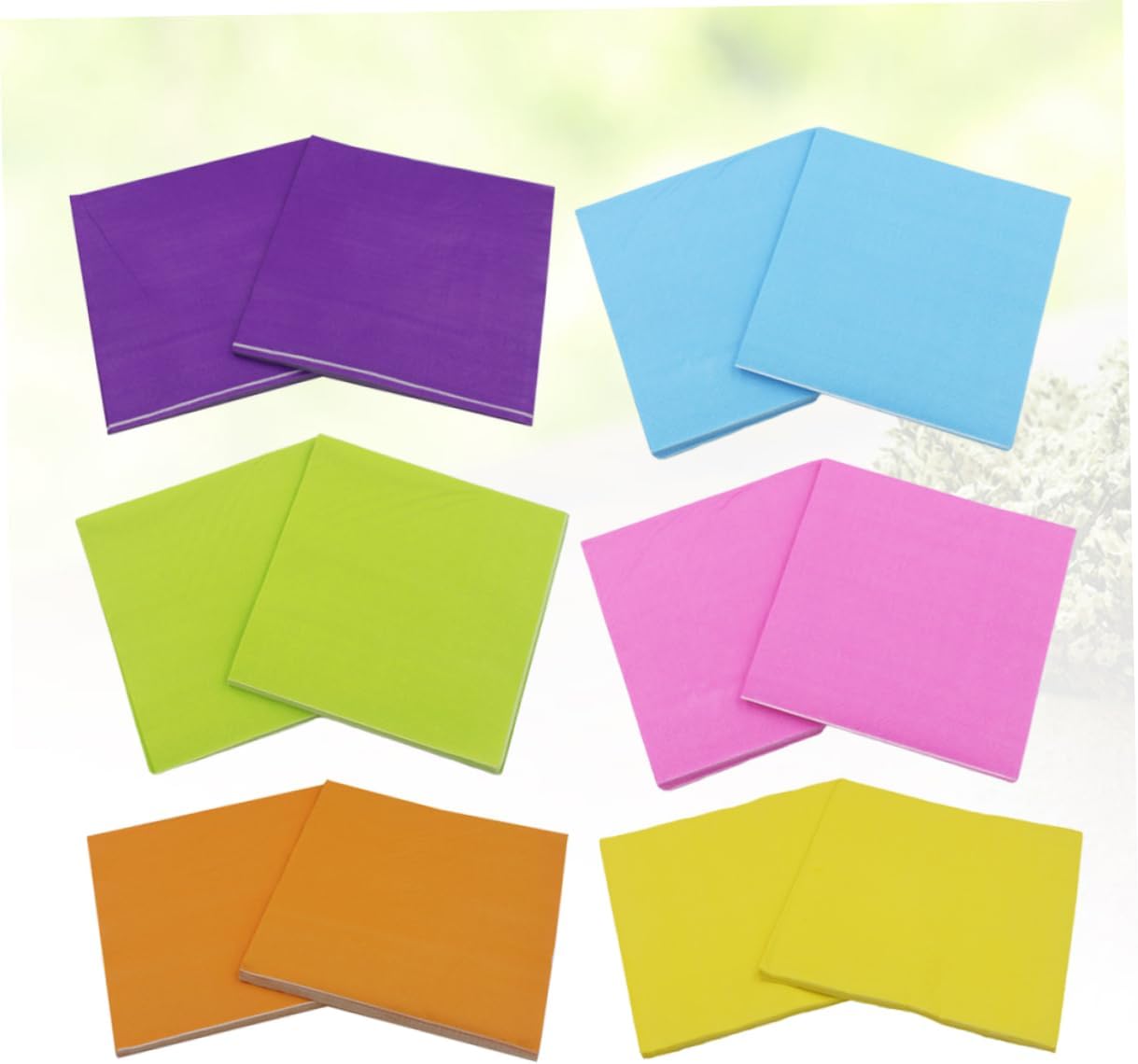 ORFOFE 6 Packs Solid Color Tissue Green Napkins Paper Towels Paper Napkins Party Dinner Solid Color
