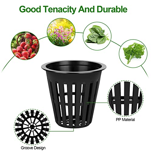 HXSEMAYIG 100PCS 2 inch Net Pots, Hydroponics Cup, Net Cups for Indoor or Outdoor Growing - Image 6