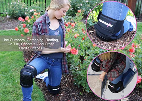 Thunderbolt Knee Pads for Women for Work for Flooring, Gardening, Cleaning, Tile Work, with Comfortable Gel Cushion and Anti-Slip Straps - Thumbnail 3