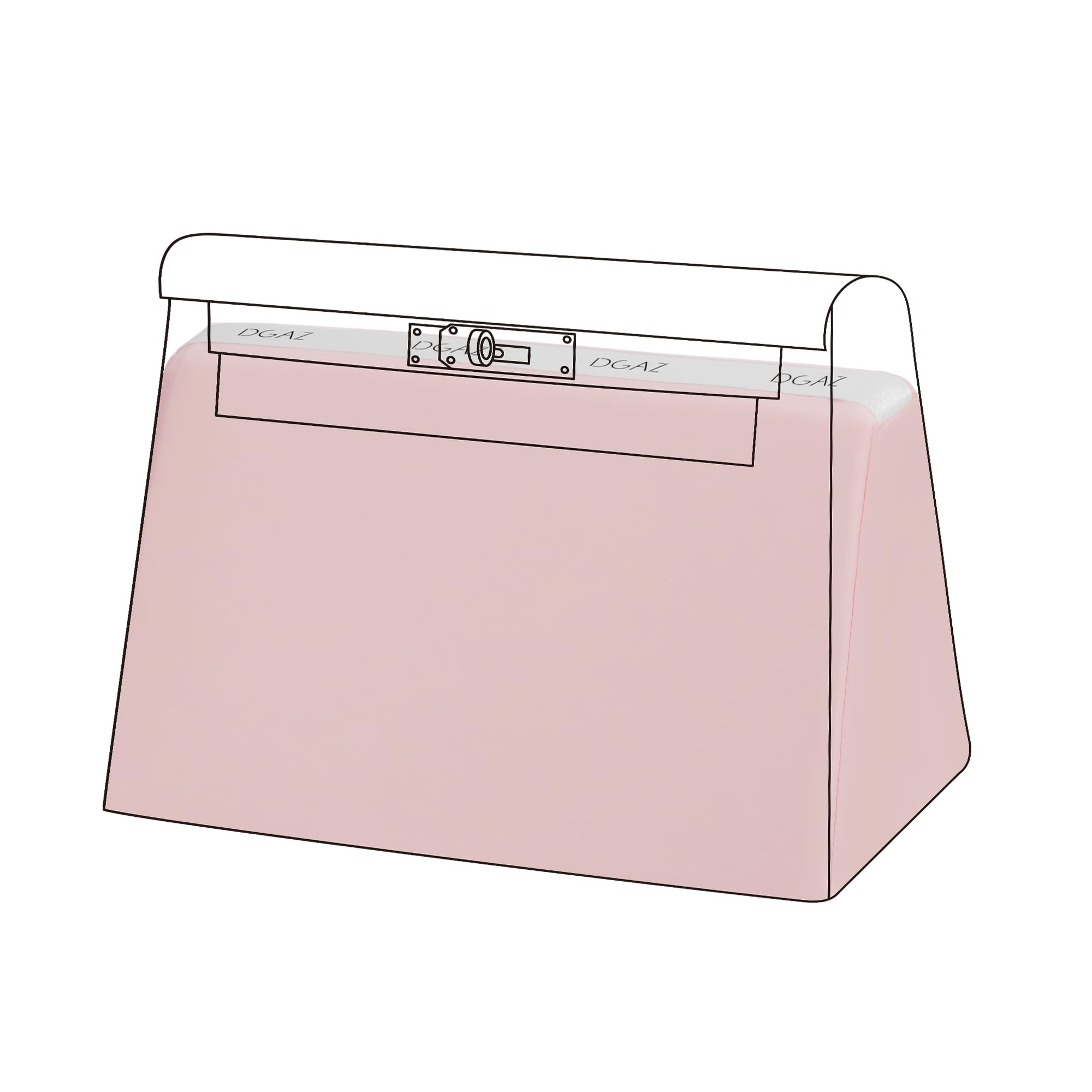 DGAZ Purse Pillow Shaper Insert for Hermes Kelly Danse 22 Bags, Silky Pillow Shaper for Luxury Handbags(Pink)