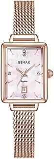 Gemax 8265W-CR-DW Stainless Steel Watch for Women, Gold/Silver