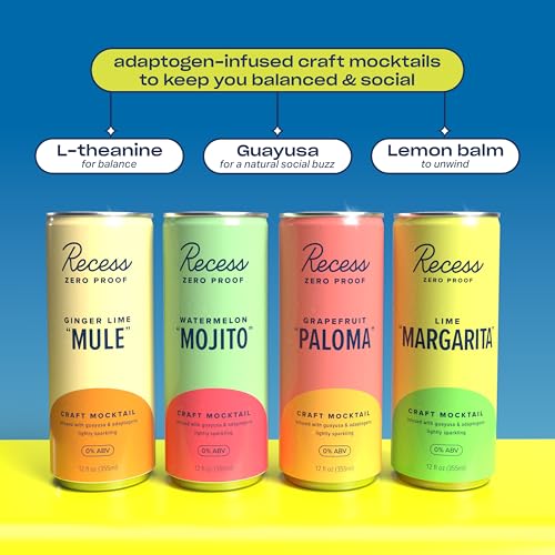 Image of Recess Zero Proof Non-Alcoholic Mocktail Variety Pack, 12 Pack