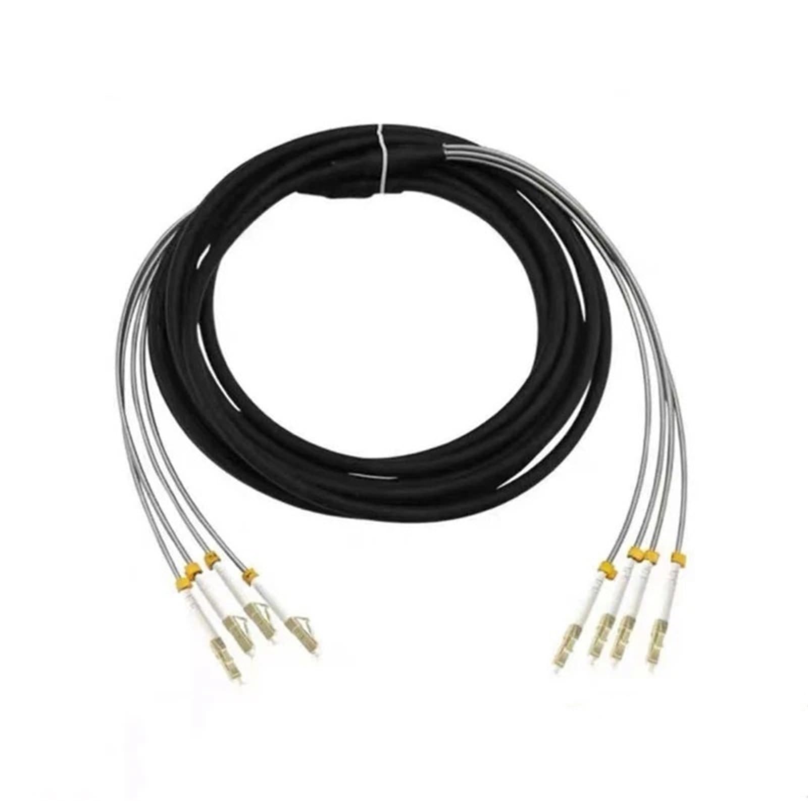 Cordon de Brassage Fibre Optique extérieur CPRI 100 m LC SC FC St 4 conducteurs SM MM multimode, Cordon de Brassage monomode FTTH FTTA 4 Fibres(St-St MM)