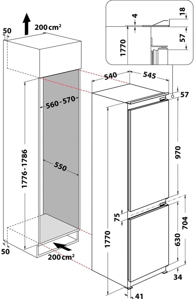 Whirlpool ART66102 Installation Dimensions Diagram