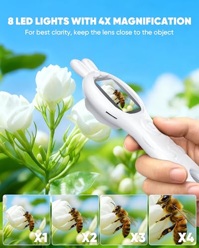 image for T TAKMLY Microscope for Kids, Portable Digital Microscope with 500X Ma