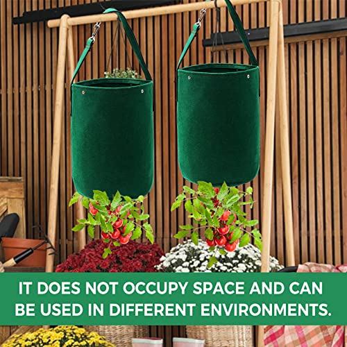 Betereap Upside-Down Tomato Grow Bag - 2-Pack Widen Planting Holes 400G Heavy Duty Easy Installation Durable Hanging Tomato Planter For Small Spaces With Carabiner Clip Design #TOP6