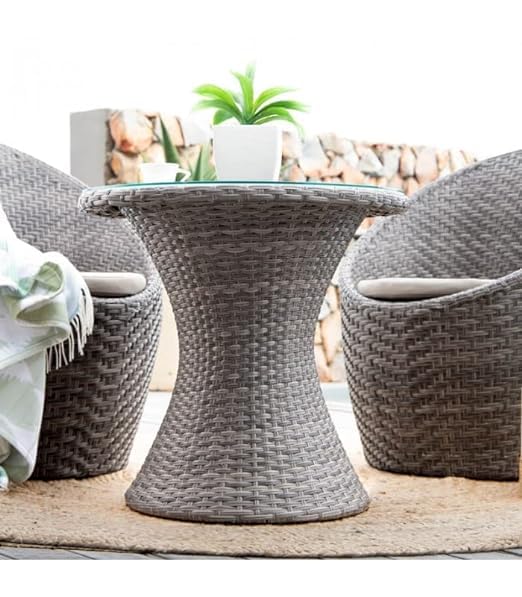 Image of Apple Chair & Table Set for Indoor||Outdoor || Garden || Balcony ||Living Room Tea ||Coffee Furniture Set Home Dcor (Standard, Grey (2 Chair 1 Table)