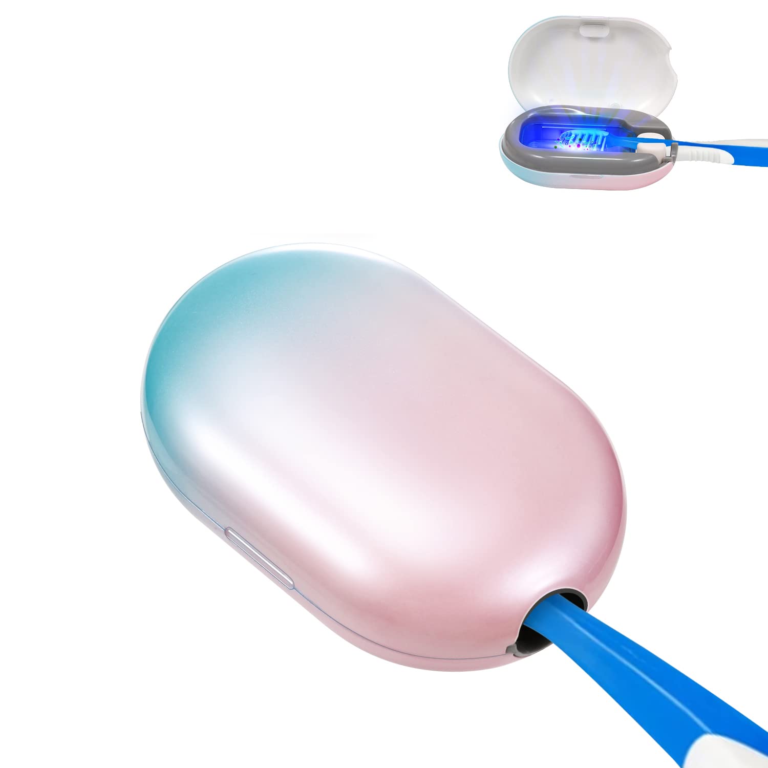 taishan uv sanitizer toothbrush case portable mini travel toothbrush holder fits all toothbrushes safety feature for home and travel