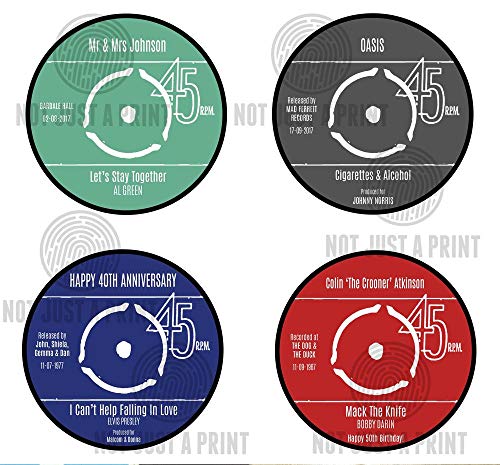 Personalized Record Label Coasters